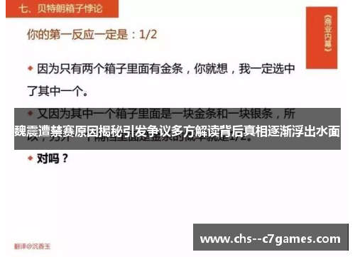 魏震遭禁赛原因揭秘引发争议多方解读背后真相逐渐浮出水面